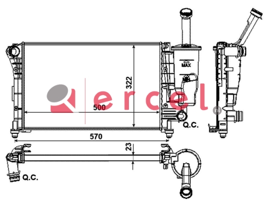 Radiateur / Onderdelen FIR 165