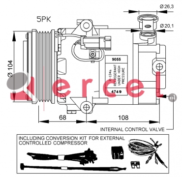 Compressor/onderdelen OPK 069 OEM