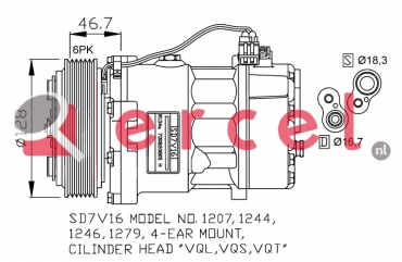 Airco compressor VWK 008 OEM