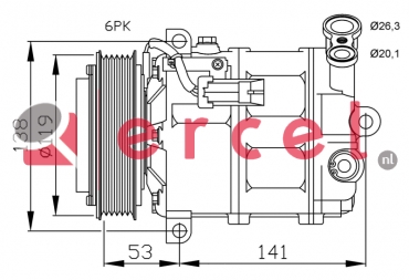 Compressor/onderdelen SAK 013 OEM